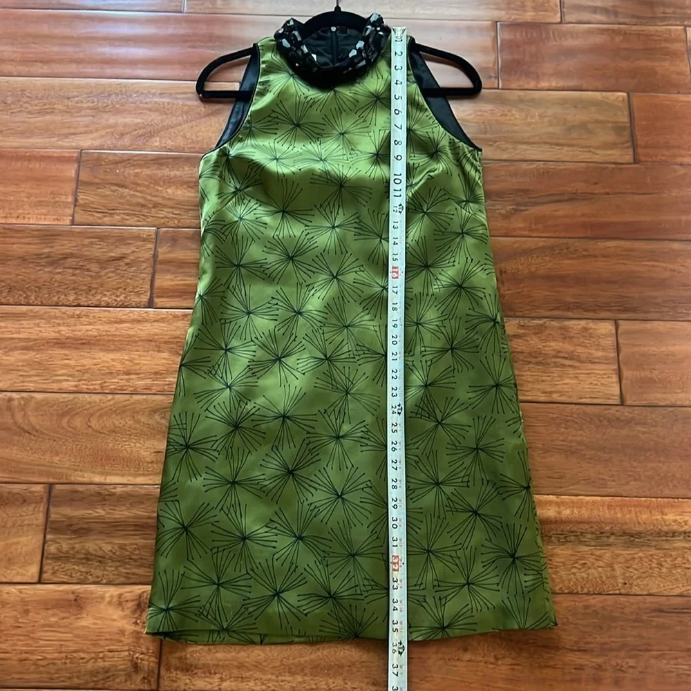 Urban Chic Green Shimmer London Times Dress beaded neckline 8 - Picture 7 of 7